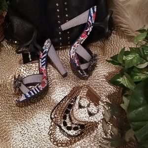 Desigual Multicolored Heeled Sandals